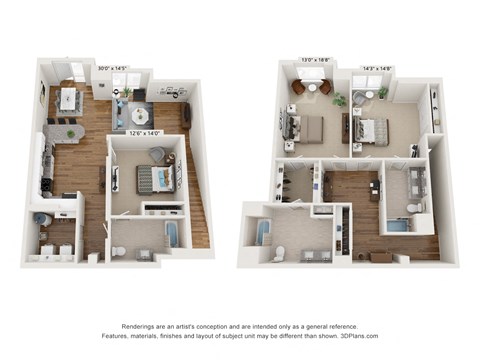 Floor plan for 3 beds, 3 baths, 2190 sqft